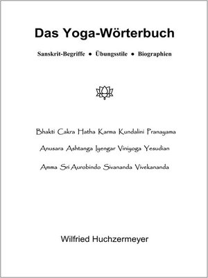 cover image of Das Yoga-Wörterbuch